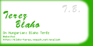 terez blaho business card